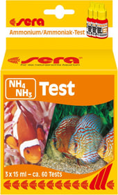 Sera Test ammonium/ammoniaque NH4/NH3 pour eau douce et eau de mer