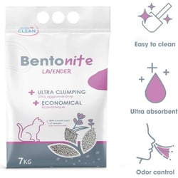 Litière minérale Bentonite Lavande ultra agglomérante pour chat - 7 kg