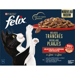 Felix Délices Tranchés saveur Campagne pour chat