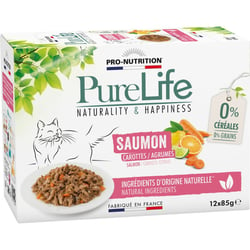 PRO-NUTRITION Pure Life Wet mit Lachs für Katzen - 12x85gr