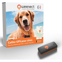 Traceur GPS pour chien Weenect XS (White/Black Edition 2023)