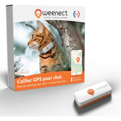 Traceur GPS pour chat Weenect XS (White/Black Edition 2023)