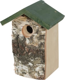 Nid en bois Hut pour les oiseaux de la nature (mésange charbonnière, moineau et sittelle)