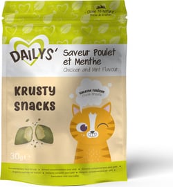 Dailys Krusty Snacks Friandises saveur Poulet et Menthe pour chat - Poulet et menthe