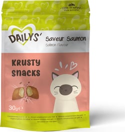 Dailys Krusty Snacks Friandises saveur Saumon pour chat