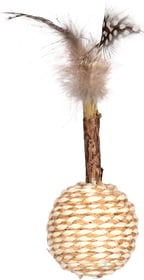 Balle sisal avec matatabi et plume pour chat Flamingo