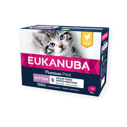 EUKANUBA Nassfutter ohne Getreide monoprotein mit Huhn für Kätzchen