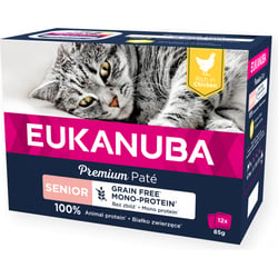 EUKANUBA Getreidefreies Monoprotein-Nassfutter mit Huhn für ältere Katzen