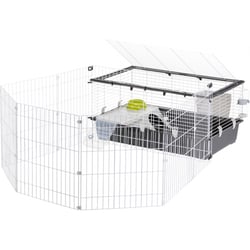 Cage avec enclos pour lapin et cochon d'Inde - H56 cm - Parkhome