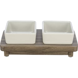 Set gamelle CityStyle en céramique/MDF pour chat