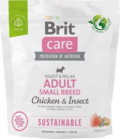 BRIT Care Sustainable Adult Small Breed au poulet & insectes pour chien de petit race