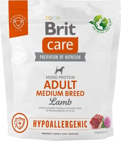 BRIT Care Hypoallergenic Adult Medium Breed à l'agneau pour chien de tailles moyennes