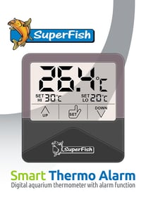 SuperFishThermomètre d'aquarium avec fonction alarme