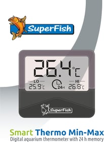 Super Fish Thermomètre d'aquarium avec fonction Min-Max