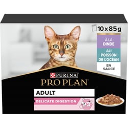 PRO PLAN Delicate Digestion Pute & Fisch in Soße für Katzen