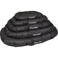 Coussin ovale noir imperméable pour chien Flamingo Dreambay - plusieurs tailles disponibles