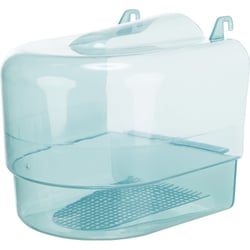 Baignoire semi-circulaire bleue transparente