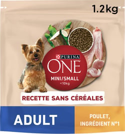 PURINA ONE MINI - SMALL Adult Sans Céréales Poulet pour chien de petite taille