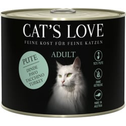 Nassfutter CAT'S LOVE Komplette Mahlzeit für ausgewachsene Katzen mit Pute