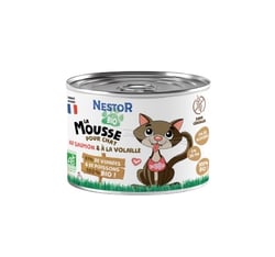 NESTOR BIO Pâtée ohne Getreide Mousse Lachs und Geflügel für Katzen