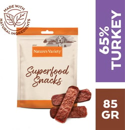 NATURE'S VARIETY Superfood Snacks Dinde friandises pour chien