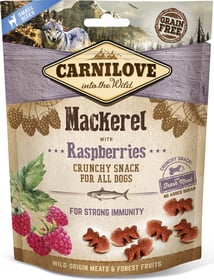 CARNILOVE Friandise Crunchy au Maquereau et framboises pour chien