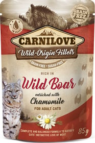 CARNILOVE Sachet fraîcheur au Sanglier avec camomille pour chat