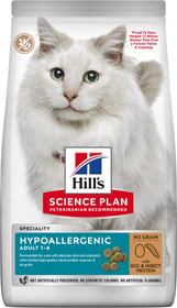 Hill's Science Plan Hypoallergenic pour chat adulte à l'œuf et aux protéines d'insectes