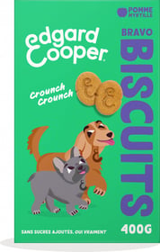 Edgard & Cooper Biscuits Protéinés Naturels Céréales Complètes Pomme & Myrtilles pour Chien