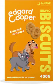 Edgard & Cooper Biscuits Protéinés Naturels Céréales Complètes Banane & Beurre de cacahuètes pour Chien