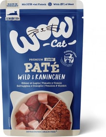 WOW! Wild & Kaninchen Pastete für Senior-Katzen