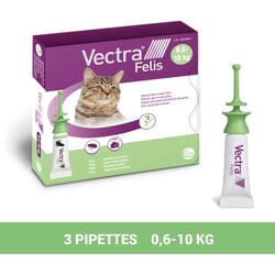 VECTRA FELIS, pipettes traitement et prévention des infestations par les puces