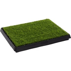 Tapis de toilette pour chien Herbe + plateau