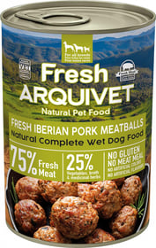 ARQUIVET Fresh Iberian Pork Meatballs Nassfutter in Fleischbällchenform mit iberischem Schweinefleisch für Hunde