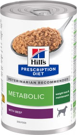 HILL'S Prescription Diet Metabolic Boîte au Bœuf pour chien