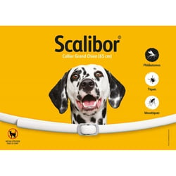 SCALIBOR Collier antiparasitaire pour chien - Anti-phlébotomes, tiques et moustiques