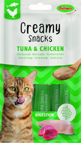 BUBIMEX Creamy Snacks Digestion Friandise à lécher au thon et poulet pour chat