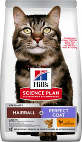 HILL'S Science Plan Hairball & Perfect Coat pour chat adulte au poulet