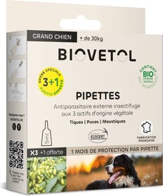 BIOVETOL Pipettes insectifuge grand chien Bio