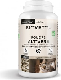 BIOVETOL Poudre Alt'vers bio pour grand chat