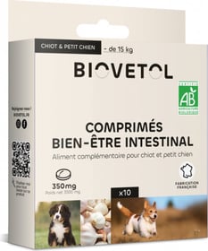 BIOVETOL Comprimés bien-être intestinal bio pour chiot / petit chien