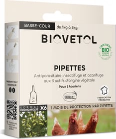 BIOVETOL Pipettes insectifuge bio pour basse-cour 