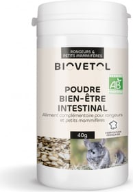 BIOVETOL Poudre hygiène intestinale bio pour rongeurs