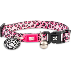 Max & Molly Collier pour chat avec médaille d'identification intelligente - Leopard Pink