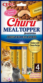 CIAO CHURU Topper au poulet et fromage pour chat