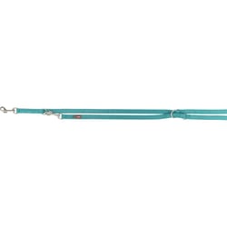 TRIXIE Premium verstellbare Doppelleine - Aqua