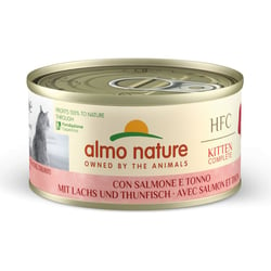 ALMO NATURE HFC Complete Kitten - Pâtée naturelle pour Chaton sans céréales ajoutées au Saumon et au Thon 70g