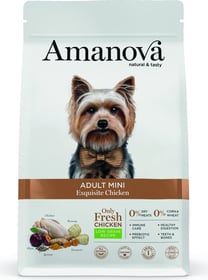 AMANOVA Mini Croquettes avec 70% de poulet frais pour Chien adulte de petite taille