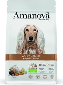 AMANOVA Medium Croquettes avec 71% de poulet frais pour Chien adulte de taille moyenne