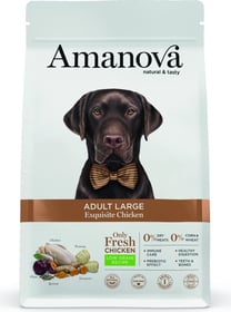 AMANOVA Large Croquettes avec 68% de poulet frais pour Chien adulte de grande taille